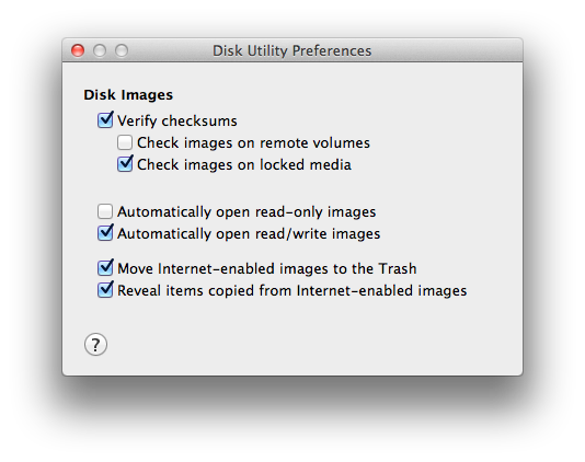 DISKUTILITY Prefs