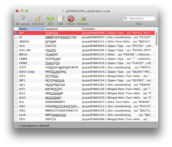 MV125 SubsequenceEditor
