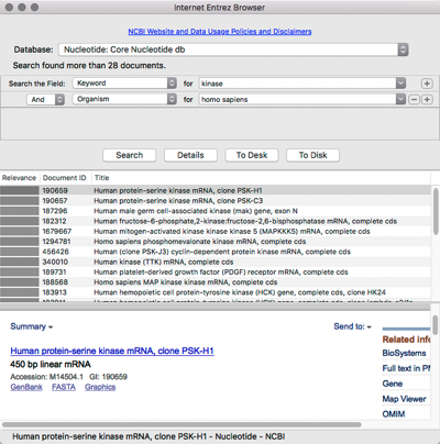 Internet Entrez Browser